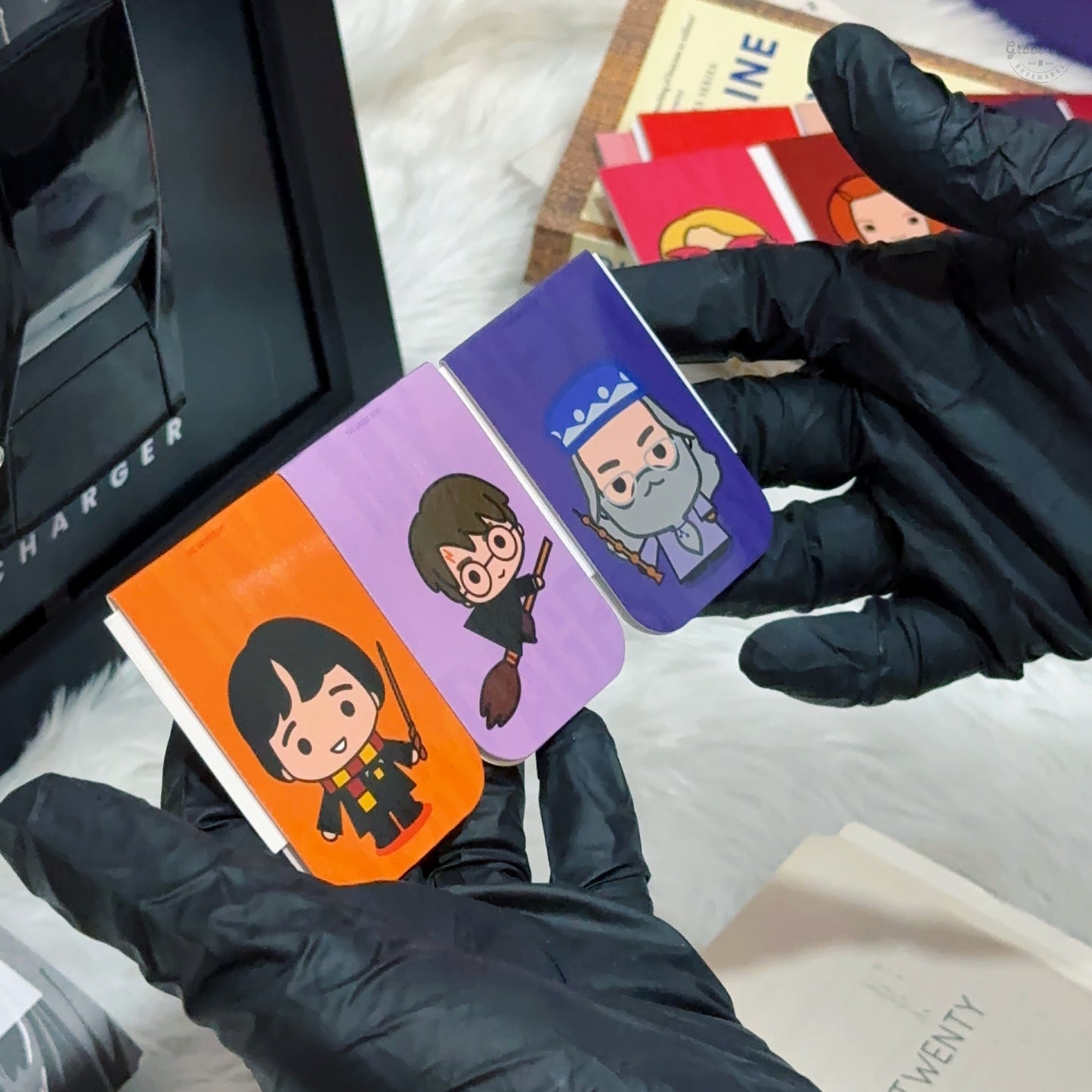Harry Potter Chibi Magnetic Bookmarks Set of 12 | Cute Page Markers for Books | Reusable Magnetic Bookmarks for Readers & Gift Giving