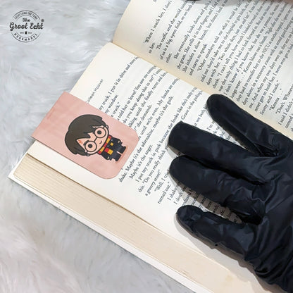 Harry Potter Chibi Magnetic Bookmarks Set of 12 | Cute Page Markers for Books | Reusable Magnetic Bookmarks for Readers & Gift Giving