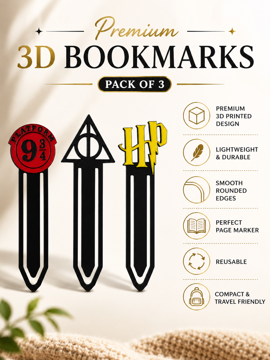 Harry Potter 3d Bookmarks