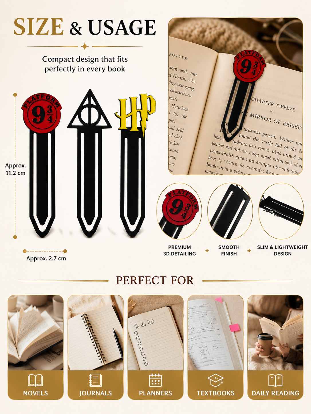 Harry Potter 3d Bookmarks