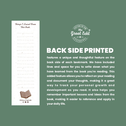 Bookmarks for Novels & Books - Set of 18 Aesthetic Designs Paper Bookmarks with Structured Coating The Perfect Gift for Bookworms, booklovers and Literature Enthusiasts (Both Side Printed)