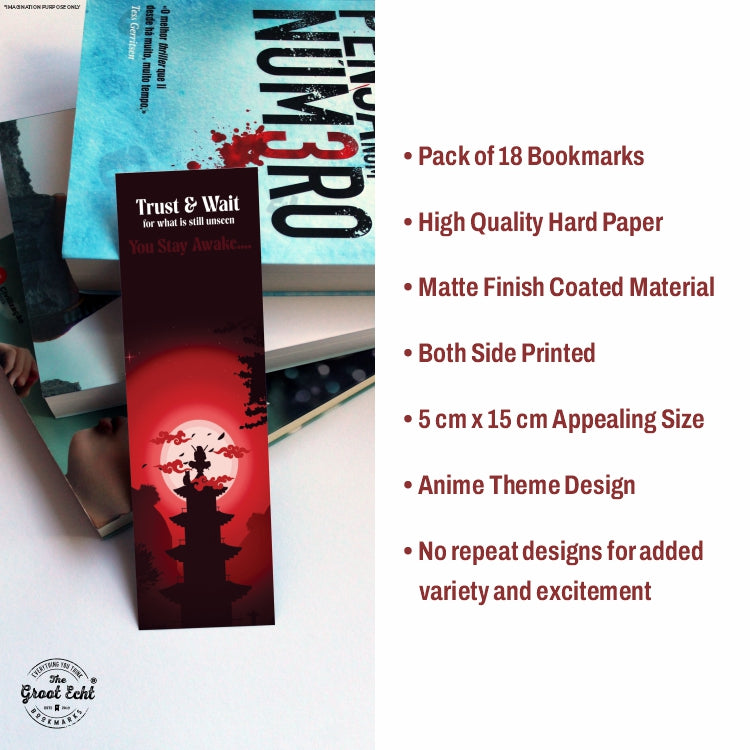 Anime Bookmarks Pack of 18 Gift for Anime Lovers,Bookworm,Book Lovers,Readers Specially Designed Anime Theme Bookmarks, with Character Quotes