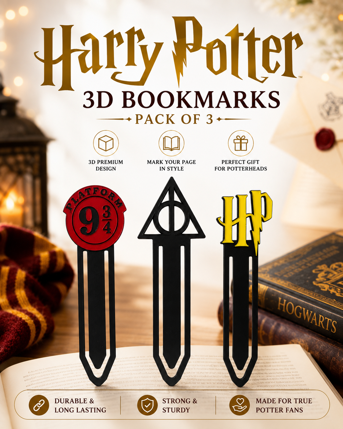 Harry Potter 3d Bookmarks